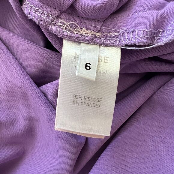 MONSE Cutout Ruched Stretch-jersey Mini Dress In Lavender Size 6 - Picture 6 of 13